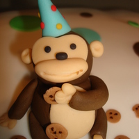 Second Fondant Cake...cake Misshap -Eek My first cake order and of course something went wrong, but my monkey turned out quite nicely and the parents were still quite happy and...