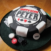 Pa-Pa-Pa Poker Cake, Pa-Pa Poker Cake! Cake for my friend's husband's 30th poker...a reproduction of a cake I saw here on CC, I changed the winning hand though and...