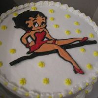 Betty Boop With Stars Here is the cake with stars however I wish I hadn't put so many stars or went with something different.