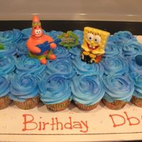 Sponge Bob Cupcakes Cupcakes for my son's class. Sponge Bob Topper from Publix yellow cupcakes buttercream topping