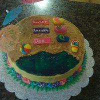 Beach Birthday I am learning to decorate with the Wilton classes and this was a cake I did for a family birthday party!