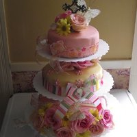 Baby Daisys Christening Cake 
