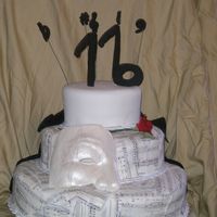 Phantom Of The Opera Sweet 16 Birthday Cake For my boss' daughter's 16th. She wanted a masquerade party and is quite the singer. POTO is her favorite. The sheet music is...
