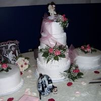 Very First Wedding Cake I made this cake before I had taken any classes. My cousin was getting married and he asked me to make his cake. How embarrassing it is to...