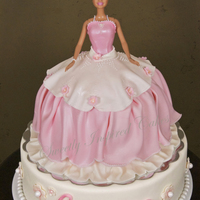 Barbie Royalty Princess Barbie cake for my little Princess! Covered in fondant and gumpaste!