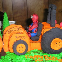 Tractor Cake The Birthday boy wanted a tractor but he also wanted Spiderman so I gave him the best of both worlds :-)