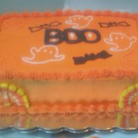 Halloween 2010 Yellow cake with orange buttercream frosting.