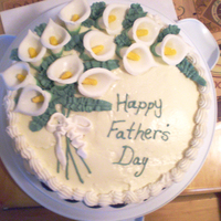 Father's Day Cake I made this fathers day cake not just for FATHER'S DAY but also to practice my calla lily flower as well.. sometimes you just need an...