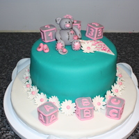 Teddy Bear I sculpted the teddy bear and the rest of the decorations out of gumpaste and fondant!