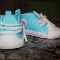 Baby Booties Baby booties that I made out of fondant/gumpaste!!