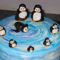 Penguins My first attempt at making characters out of buttercream!