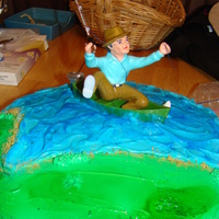 Funny Fisherman Father's Day Cake My boyfriend's Father's day cake. He is very into fishing and So I thought it appropriate. It was huge and he and his son enjoyed...