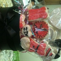 Bridal Shower Cookie Bouquet Cream Cheese Sugar Cookies with Royal Icing -got some ideas from the beautiful cookies here.