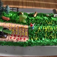 1St Cake Ever Made I made this cake for my sons first birthday. We had a John Deer themed birthday and I made a cake that had a farm scene. I purchased toy...