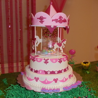 Carousal Cake Buttercream and Fondant Accents