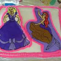 Chloe And Lacy's Birthday 2006 This is another attempt at a buttercream transfer. Things just kept going wrong. Cinderella broke when I tried to put in on the cake. They...