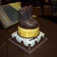 Cowboy Boot Cake I am a newbie to cake decorating and find so much inspiration from this sight. This cake was inspired by DianeLM and susaneholcomb...thank-...