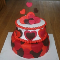 Valentines Day Cake! Chocolate Mud cake with chocolate-caramel ganache