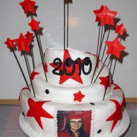 Sister's Grad Cake My first topsy turvy.... and a double sided cake.