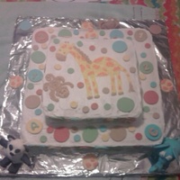 Animal Baby Shower Buttercream with Fondant Decorations. My first attempt with Fondant.