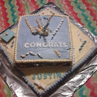 Graduation 2010 Buttercream with fondant decorations.