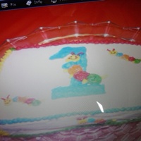 First Birthday Mess Cake This was my son's first birthday cake to mess up. It went along with his big birthday cake which was a "Baby Einsteins"...