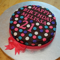 Polka Dot Birthday Cake 