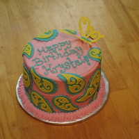 Pink Paisley Birthday Cake 