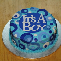 Blue Baby Shower Cake 