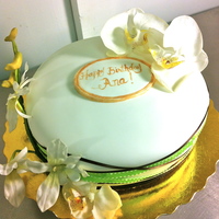 Orchids Birthday Cake 
