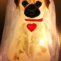 Yankee Pug Cake This customer's pet pug's name is Yankee. :)