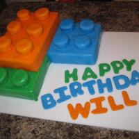 Lego Birthday Cake fondant covered cakes with cupcake Lego 'nubs'