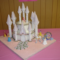 Princess Castle Cake Wilton Castle kit. 12" white cake with buttercream with 8" chocolate cake.This was for my daughters 3rd birthday party. They...