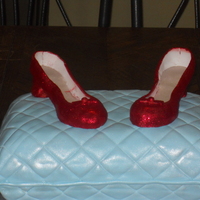 Ruby Slippers My first attempt at heels! I wish they were cleaner but I loved using the diso dust to make them sparkle