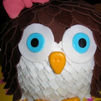 Owl Cake I saw an owl cake like this made by eatCakes and I just LOVED it so I had to make one. Little Sarah was very pleased with her owl :-)