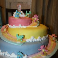 Michelle's 1St Birthday Cake WASC cake with whipped vanilla icing