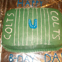Colts Football Field Cake This is a cake i made for my dads bday