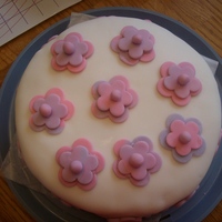 Fondant Flower Cake this was my second fondant cake that i made