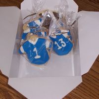 Football Jersey tonight is my son's first game of the season-I made cookies with their numbers on the jerseys for when they watch films tomorrow-