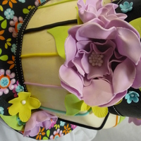 Summer Floral Fantasy This is a 6in stacked on an 8in. Both are vanilla & chocolate WASC in alternating layers w/dark chocolate & caramel ganache for...