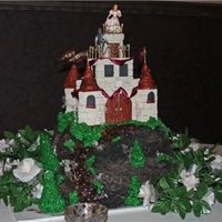 Medieval Wedding Cake Wedding cake for a medieval themed wedding-all done in buttercream. The castle part is not actually cake as the wedding party didn't...