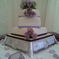 Sarah Three tier wedding cake twisted when tiered