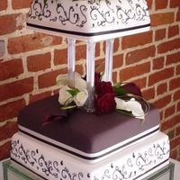 Mhindi Design Three tier wedding cake hand decorated with a Mhindi design