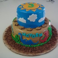 Dinosaurs! Cricut Cake Dinosaur cake made with MMF and my cricut cake :)