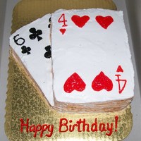 Birthday Cards This is a birthday cake for someone who loves poker. The cards represent the age.