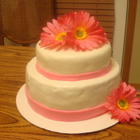 Pink Daisy Cake Used this cake as a birthday cake for someone who loved "wedding" cake.