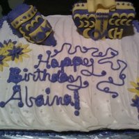 Coach Cake buttercream icing w/fondant shoe and bag