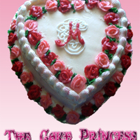 Heart With Roses Cake 