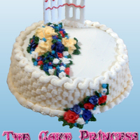 Flower Garden Cake everything on this cake is edible including the fence