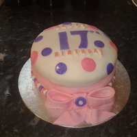 Happy 17Th Birthday This was my first time using fondant and this cake was made for my little sisters 17th birthday.